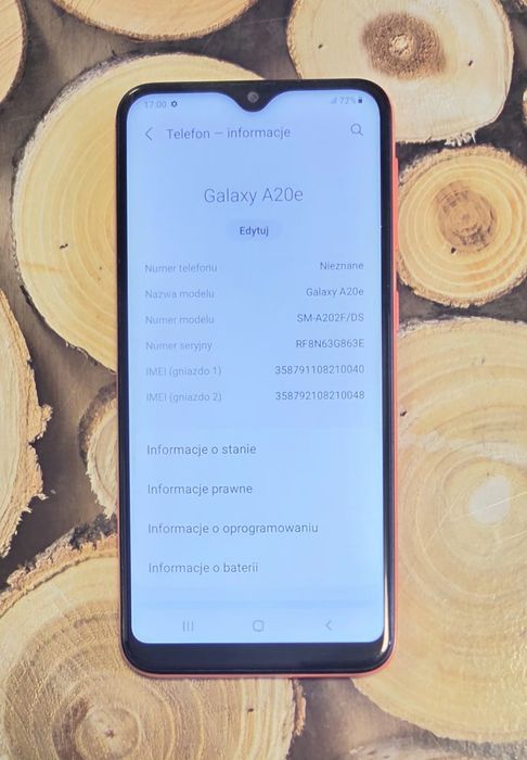 Samsung Galaxy A20e pomarańczowy