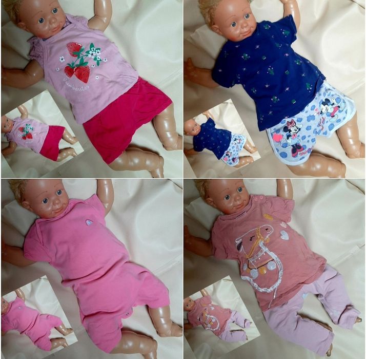 Zestaw roz 74/80 50 sztuk mega paka komplet dziewczynka wyprawka