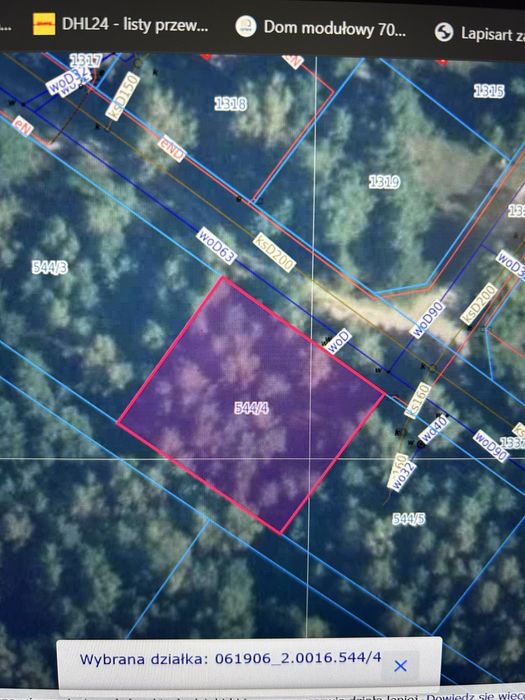 Dzialka Orchówek jezioro Glinki/Okuninka vat 23%