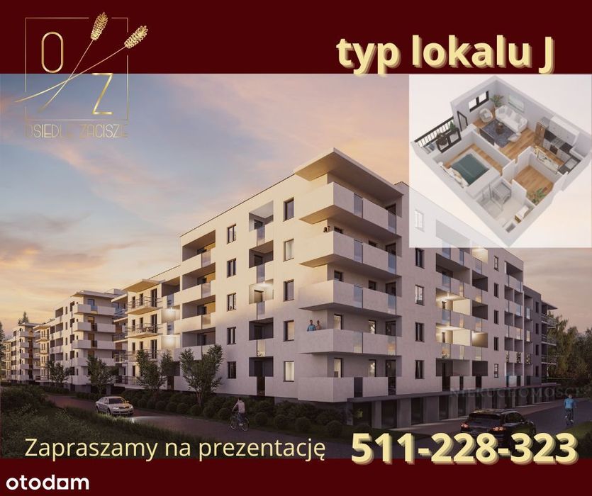 Zacisze K53 Nowe 2-pokojowe z aneksem , z loggią