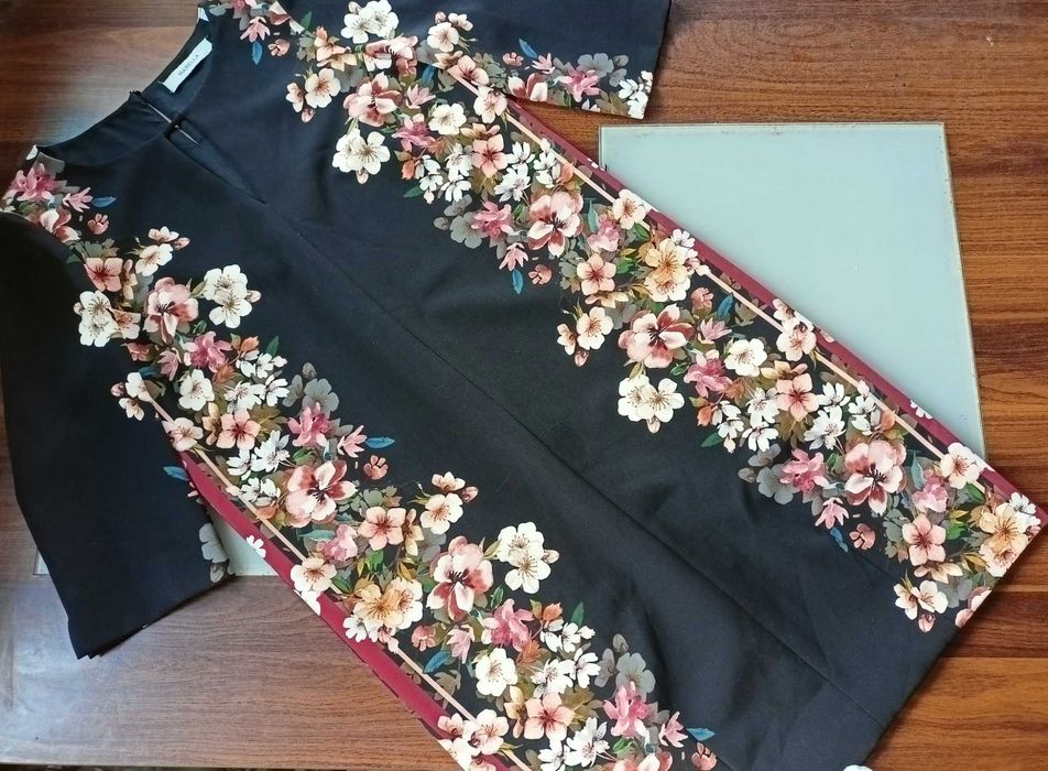 Max Mara kobieca sukienka oversize w kwiaty M
