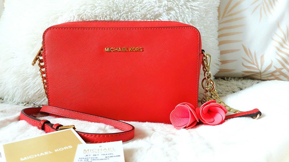 Torba listonoszka Michael Kors Crossbody Jet Set Travel Mandarin