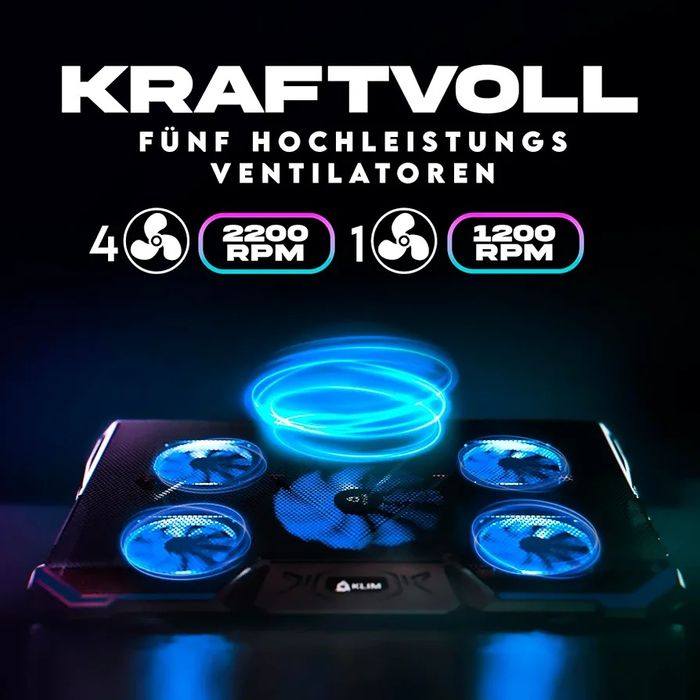 KLIM Cyclone -Podkładka chłodząca do laptopa