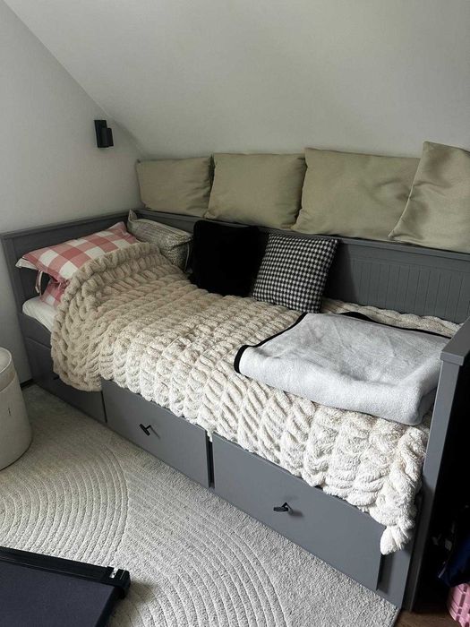 Łóżko Ikea Hemnes szare