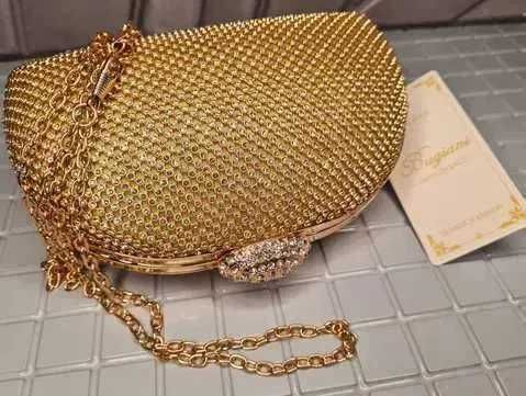 Wieczorowa Piękna torebka wizytowa do ręki lub na ramię kopertówka