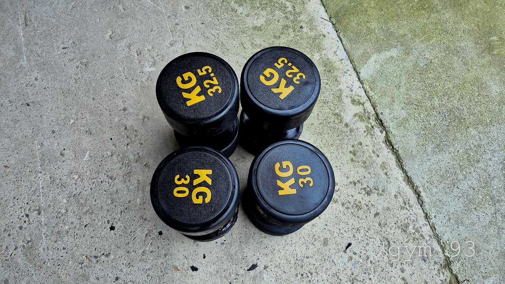 Zregenerowane Hantle Okrągłe  Używane 30 kg 32,5 kg
