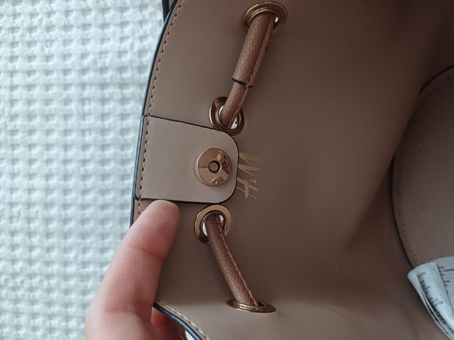 Torebka worek beżowa/morelowa