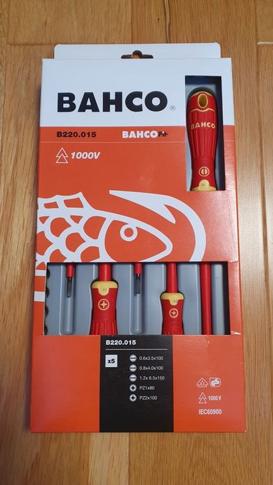 Bahco B220.015 – Zestaw wkretaków elektrycznych BAHCO 1000V