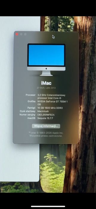 iMac 27" 2013r uszkodzoa taśma matrycy
