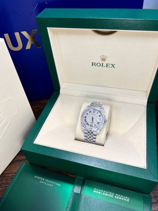 Новые Часы ROLEX Datejust Сталь 41mm с Бриллиантами 10.6ct G/VS