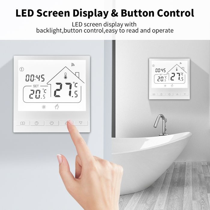 Розумний терморегулятор Wi Fi для котла Tuya Smart Thermostat термоста