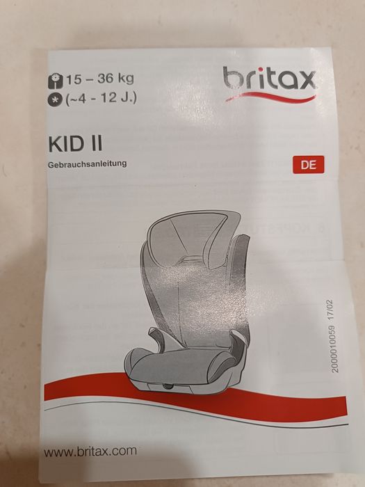 Britax Romer kid II / 15-36kg (sem isofix)