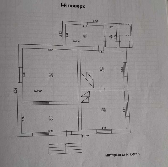 Продаж будинку 89м2, діл 20 сот, газ,світло,річка,гори,гараж,Гарасимів