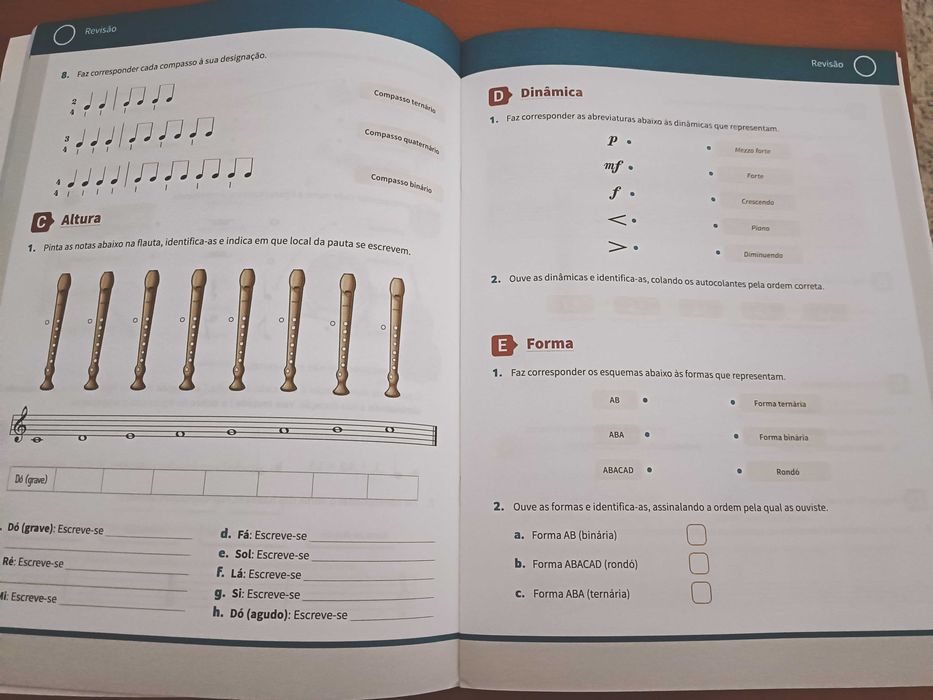 Caderno de actividades de Música 6ºano