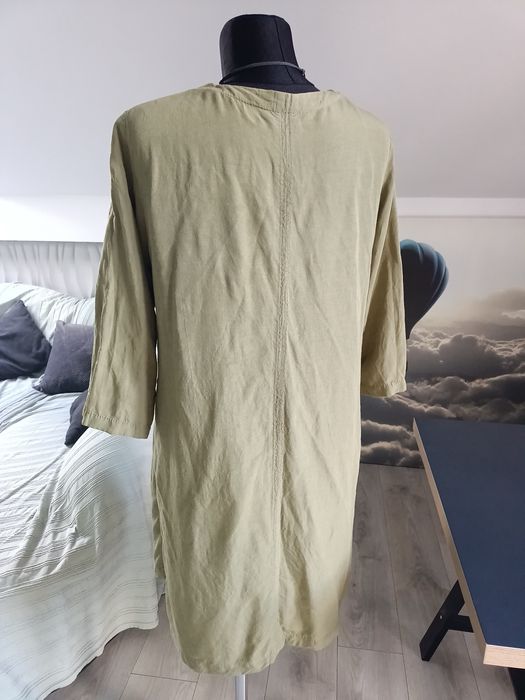 Kardigan len narzutka Boho Hippie folk