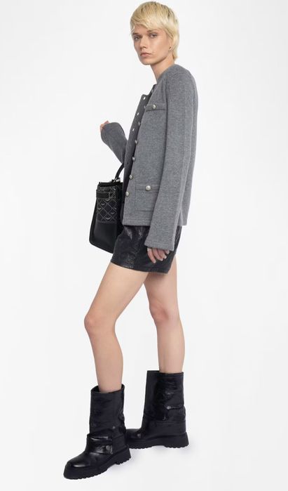 Кардиган серый 2025 Zadig & Voltaire