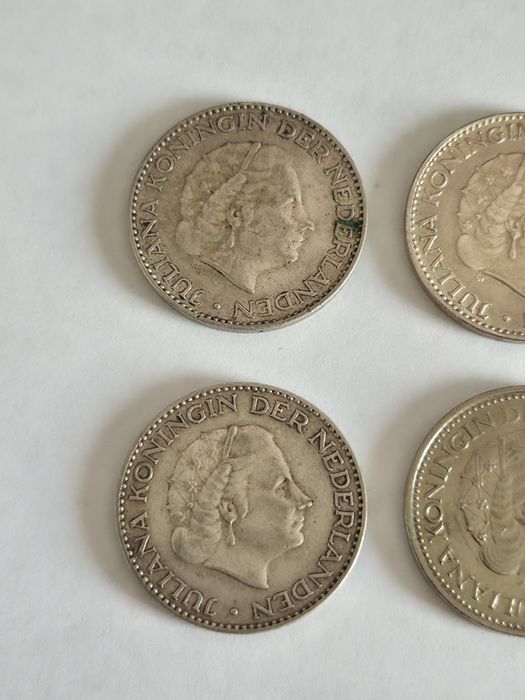6x  1 Gulden Juliana Koningin Holandia monety moneta