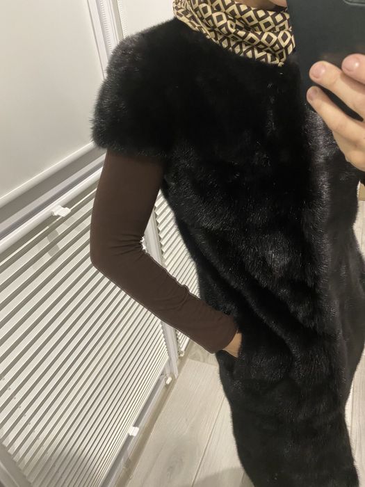 Норковая жилетка жилет транформер 3 в 1 шуба полушубок