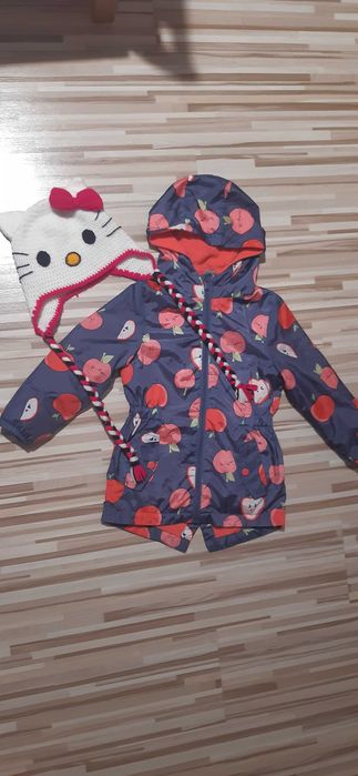 kurtka wiosenna parka + czapka hello kitty