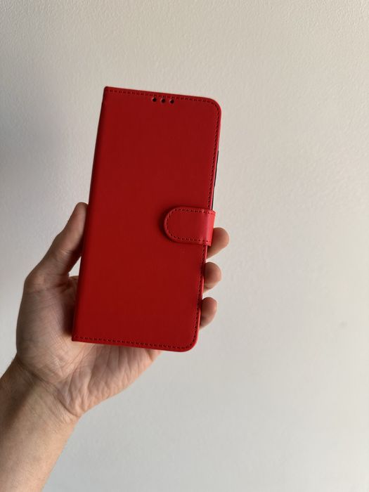 Etui Zamykane red wysoka jakość + SZKŁO do SAMSUNG GALAXY M16 / M16 5G