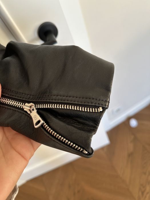 Skorzana kurtka Massimo Dutti