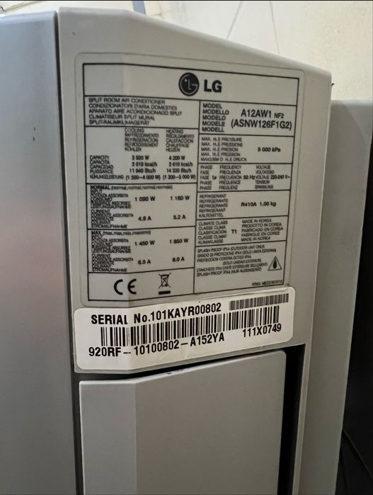 Инверторный кондиционер LG A12AW1 (обогрев до -20 С)