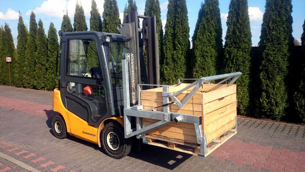 Wywrotnica do skrzyń WMA-115 KRÓLIK  l  obrotnica do wózka widłowego