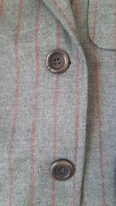 Blazer de mulher cinza com listas bordeaux 36 LANIDOR