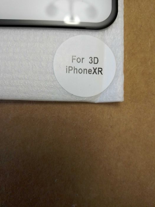 Стекло (Усиленное) 3D iPhone XR с рамкой.