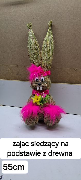 Zajac z siana  ozdoba Wielkanocna