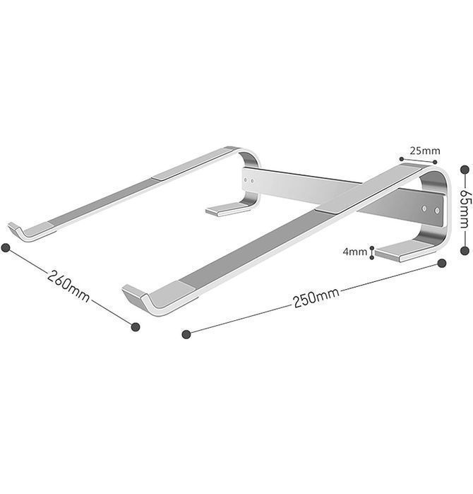 Podstawka pod laptop 10 - 17" ART P22 aluminiowa mocna srebrna
