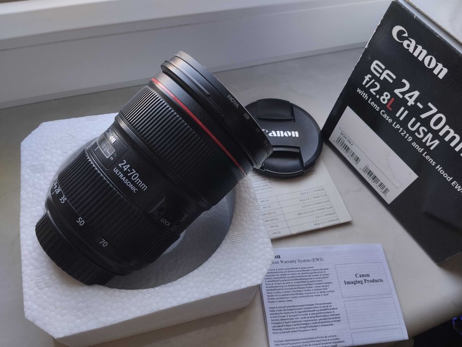 Canon EF 24-70 mm f/2.8 L II USM 2 версія +Фільтр HOYA HD, Коробка
