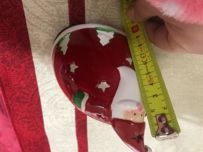 Castiçais em louça em forma de Pai Natal (2)