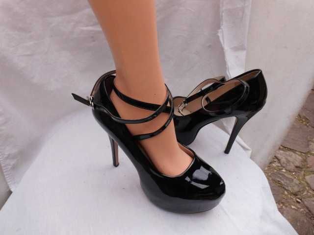 Ochenta pole dance lakierki szpilki- 15 cm platforma 41,5