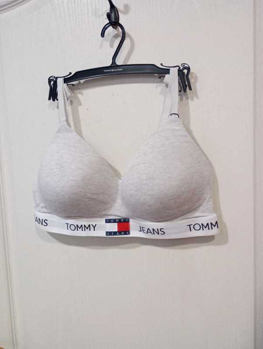 Biustonosz jasny szary Tommy Jeans rozmiar XL