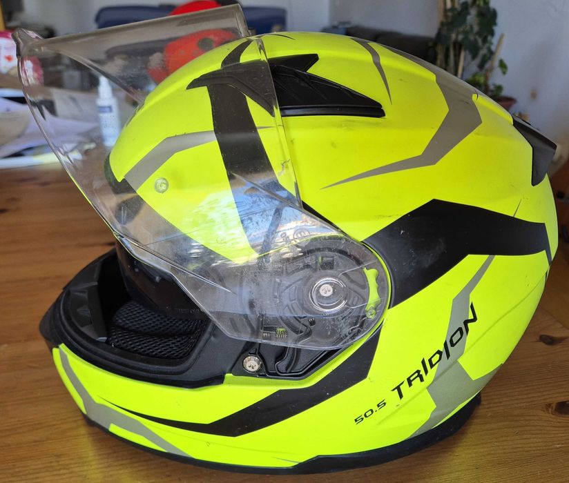 Capacete GIVI Tridion 50.5 Fluo + Luvas — Criança/Infantil (S, 55-56cm)