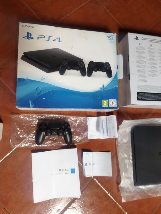 Consola original Sony playstation 4 PS4 slim como nova + caixa + jogos