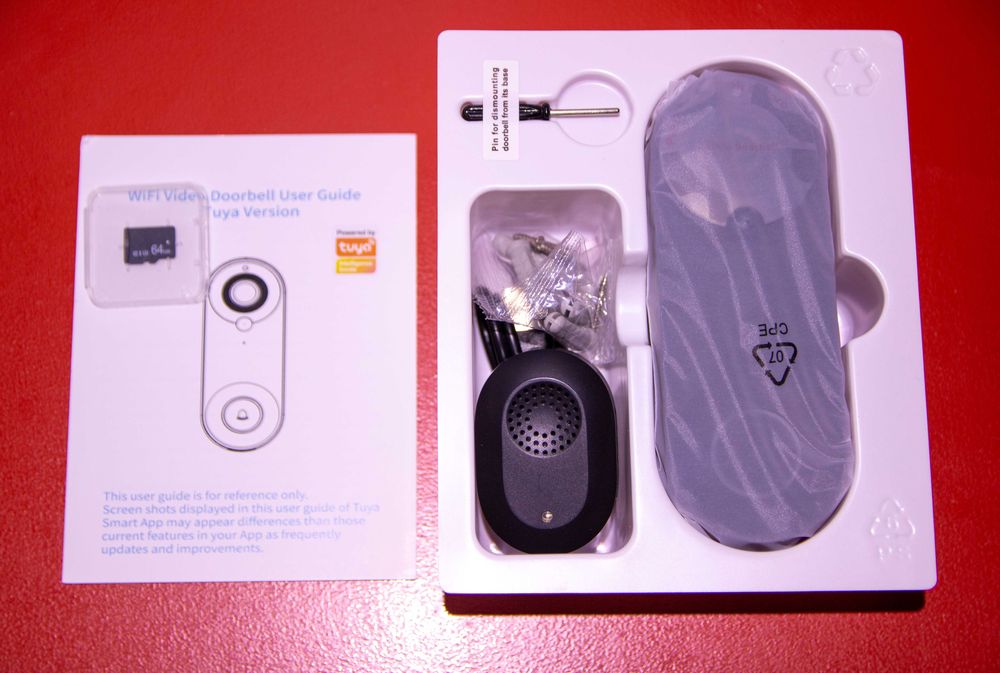 +КАРТА 64GB! Розумний домофон TUYA Video Doorbell|4400mAh Wi-Fi(1080)