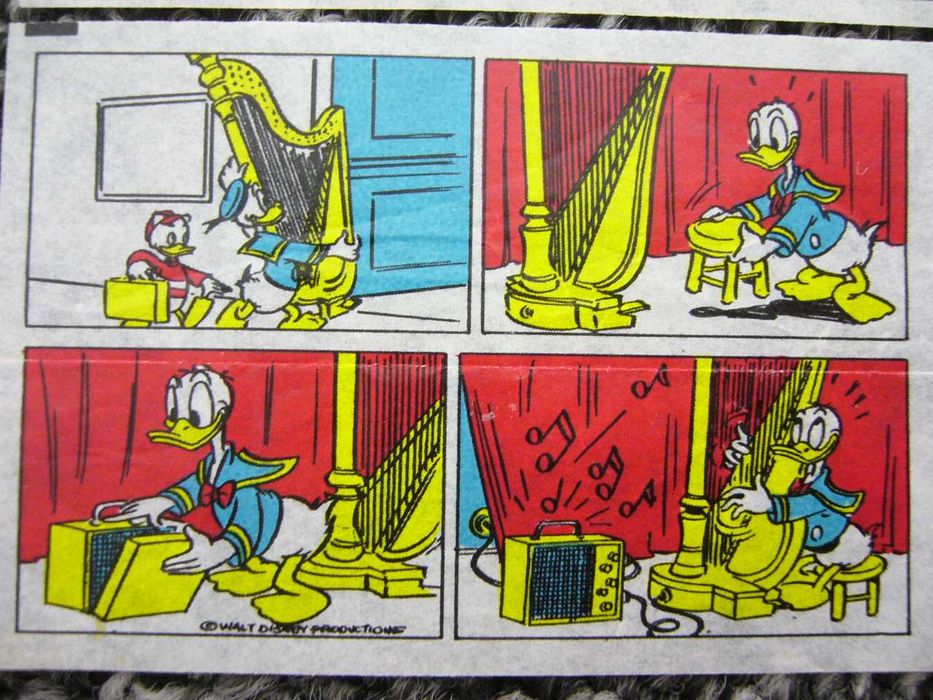 Historyjki z gum do żucia Donald 9 sztuk