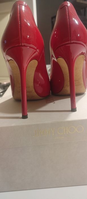 Buty Jimmie Choo Czerwone Romy 100 38 RED Szpilki