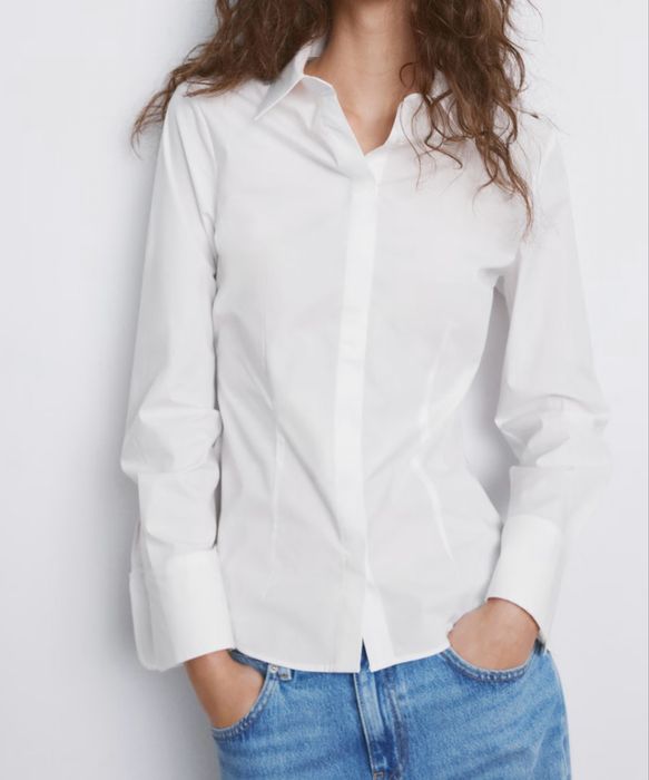 Біла сорочка рубашка Mango