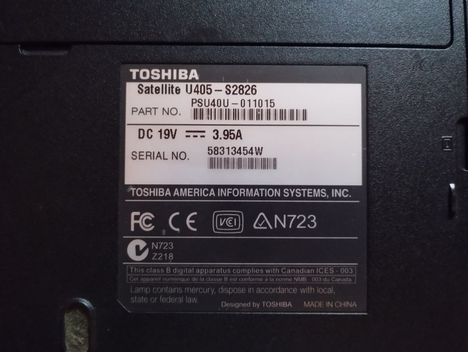 Toshiba satellite u 405-s2826