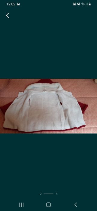 Casaco malha tamanho 12 meses e casaco 24 meses