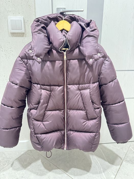 Зимовий пуфер колір бургунді, баклажан