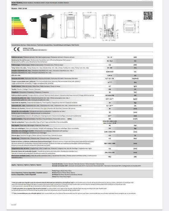 Salamandra a pellets 10KW