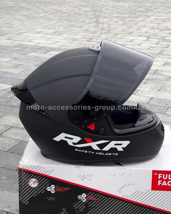 Мотошолом інтеграл RXR чорний мото шлем интеграл мотошлем закрытый