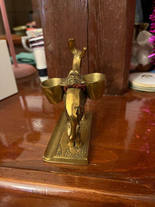 Statuetka osiołka z mosiądzu