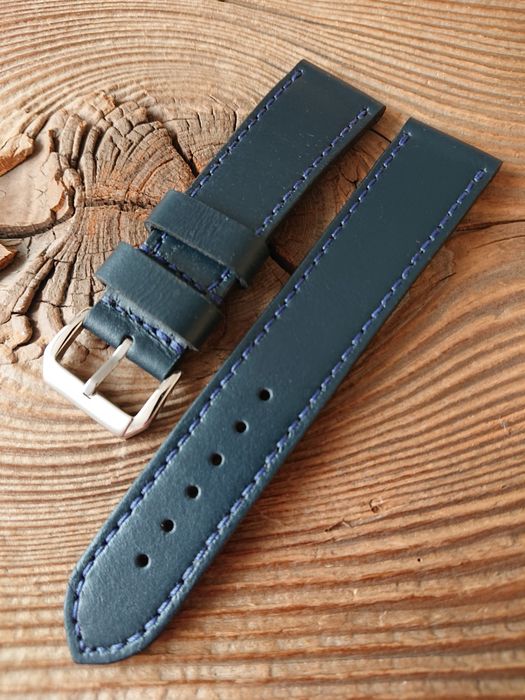 Pasek do zegarka 22 mm ręcznie robiony skóra naturalna handmade