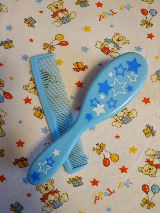Детская расческа с натуральной ворсы для новорожденных набор