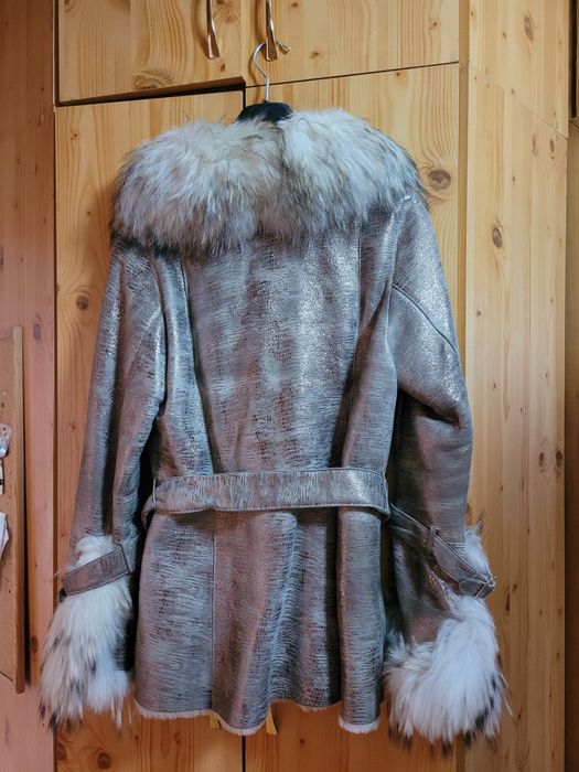 Złotobezowy kożuszek damski Cristo Pelli